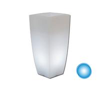 VASO QUADRATO IN RESINA RESINA H70 ALTO MODERNO CON LAMPADA BLU DESIGN