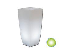 VASO RESINA ALTO MODERNO QUADRATO GIARDINO VASI MADE IN ITALY LUCE LED LUMINOSO
