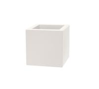 Vaso Quadrato Indoor e Outdoor Tera Schio Cubo Chalk 40x40 cm in Plastica