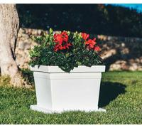 VASO Quadrato LISCIO 48x48xh38cm 50 Lt vasi in Resina giardino NO PLASTICA