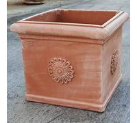 Vaso quadrato quadro Cubo in terracotta Fioriera piedini Omaggio resistente Gelo