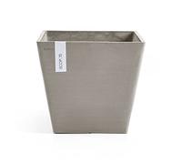 VASO QUADRATO ROTTERDAM TORTORA 30X30XH26,5CM ECOPOTS