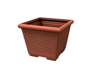 Vaso quadro MILLERIGHE In Polietilene con sottovaso 50 cm Dimensioni 48x34x h 39 cm - 40 Litri colore tegola