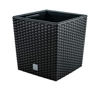 Vaso Rato da 10 litri con contenitore per piantare in antracite 22,3 x 22,3 x 22,8 cm.