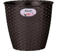 VASO RATTAN TONDO NATURAL STEFANPLAST PP MOKA CM 29 H.CM 26,5 PZ 2