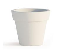 VASO SOTTOVASO RESINA H45 MODERNO CACHE POT MADE IN ITALY DESIGN GIARDINO BIANCO
