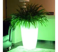 VASO RESINA ALTO MODERNO QUADRATO GIARDINO VASI MADE IN ITALY LUCE LED LUMINOSO
