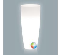 VASO RESINA ALTO MODERNO TONDO GIARDINO VASI MADE IN ITALY LUCE LED LUMINOSO
