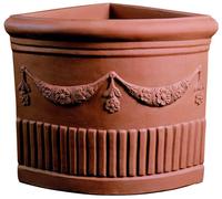 Vaso Resina Angolare Doppio Festone cm. 49