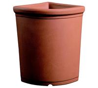 Vaso Resina Angolare Liscio cm. 33 Terracotta