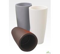 VASO RESINA CILINDRO FIORI PIANTE INTERNO ESTERNO TONDO 40X90H COLOR PIETRA