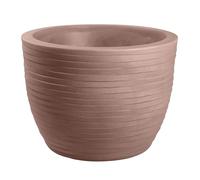 VASO RESINA COLORE AVANA MODELLO HERA DIAMETRO 50, ALTEZZA 38 CENTIMETRI EFFETTO TRIDIMENSIONALE, AL TATTO LEGGERMENTE RUVIDO AD USO INTERNO ED ESTERNO COPRIVASO MODELLO ELEGANCE SENZA FORI