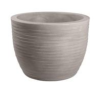 VASO RESINA COLORE CENERE MODELLO HERA DIAMETRO 40, ALTEZZA 30 CENTIMETRI EFFETTO TRIDIMENSIONALE, AL TATTO LEGGERMENTE RUVIDO AD USO INTERNO ED ESTERNO COPRIVASO MODELLO ELEGANCE SENZA FORI