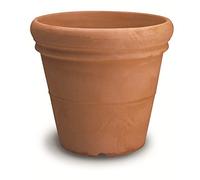 Vaso resina Doppio Bordo Liscio cm. 35 Anticato