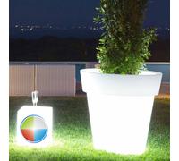 VASO RESINA ALTO BEGONIA TONDO GIARDINO VASI MADE IN ITALY LUCE LED LUMINOSO