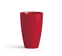 VASO RESINA H50 LUCIDO ROSSO TONDO ARREDO MODERNO LIVING MADE IN ITALY DESIGN