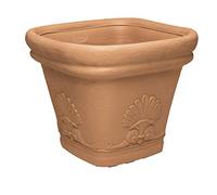 VASO IN RESINA PER PIANTE FIORI QUADRO ZEUS CM 30X30XH28 (27206)