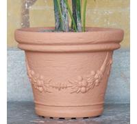 Vaso tondo elios pottery collection gdm resina terracotta cm 45 h.cm 33 Di marti