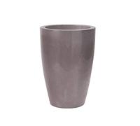 Vaso resina TYLUS GLOSS CENERE diametro 30 altezza 40, diametro base 20, misure interni per pianta d25 h37 ad Uso Interno ed Esterno