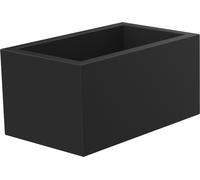 Vaso Rettangolare 80x40x50 cm in Resina Arkema Modulo Cassetta Nero