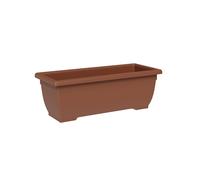Vaso Rettangolare a Cassettone Indoor e Outdoor Tera Tora Clay 80x25 cm in Plastica Argilla