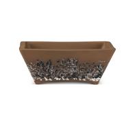 Vaso rettangolare ARTE per Bonsai art.9202 /20,5x15,5x8 h. "Maculato VERDE"