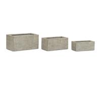 Vaso rettangolare da Balcone Home ESPRIT Beige Fibra di Vetro Magnesio 74,5 x