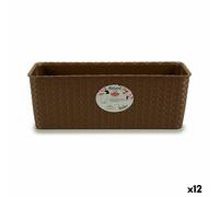 Vaso rettangolare da Balcone Stefanplast Beige Plastica 39 x 13,5 x 15,5 cm [