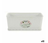 Vaso rettangolare da Balcone Stefanplast Bianco Plastica 13 x 11 x 28,5 cm [1