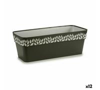 Vaso rettangolare da Balcone Stefanplast Cloe Antracite Plastica 49,5 x 17 x