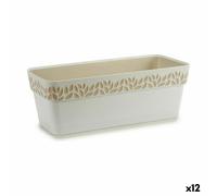 Vaso rettangolare da Balcone Stefanplast Cloe Bianco Plastica 49,5 x 17 x 19