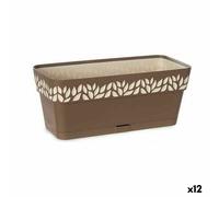 Vaso rettangolare da Balcone Stefanplast Cloe Marrone Plastica 13,3 x 12,3 x