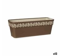Vaso rettangolare da Balcone Stefanplast Gaia Marrone Plastica 18 x 17 x 49,5
