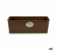 Vaso rettangolare da Balcone Stefanplast Marrone Plastica 18 x 16 x 48,5 cm 4