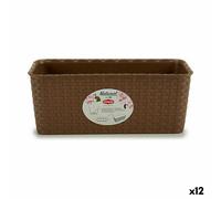 Vaso rettangolare da Balcone Stefanplast Marrone PVC 13 x 11 x 28,5 cm 29 x 1