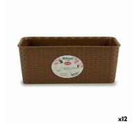 Vaso rettangolare da Balcone Stefanplast Marrone PVC 13 x 11 x 28,5 cm 29 x 1