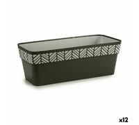 Vaso rettangolare da Balcone Stefanplast Orfeo Antracite Plastica 18 x 17 x 4