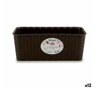 Vaso rettangolare da Balcone Stefanplast Plastica 13 x 11 x 28,5 cm [12 Unità