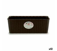 Vaso rettangolare da Balcone Stefanplast Plastica 39 x 13,5 x 15,5 cm [12 Uni