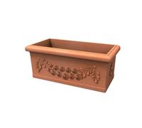 Vaso rettangolare Festonato in Polietilene colore inalterabile dimensioni 100x48 x h 39,5- 85 litri colore tegola