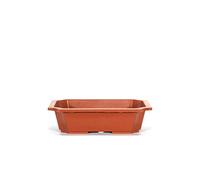Vaso rettangolare per Piante e Bonsai in plastica marrone cm. 35
