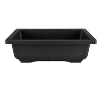 Vaso rettangolare per Piante e Bonsai in plastica nera cm. 36
