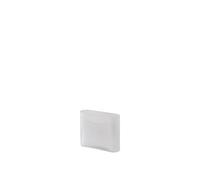 Vaso Ridge H16,5 Bianco/ Vetro Satinato