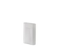 Vaso Ridge H35 Bianco/ Vetro Satinato
