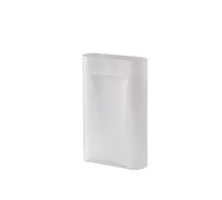 Vaso Ridge H48,5 Bianco/ Vetro Satinato