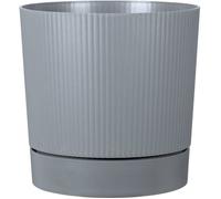 Vaso rotondo con serbatoio - GARDEN ID - Lino - 29 - 14 L - H 29 cm - Grigio puro