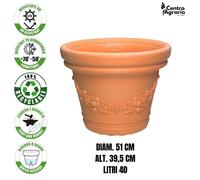 Vaso rotondo da esterno vasi in plastica tondo tipo terracotta per piante fiori