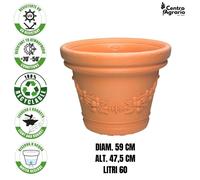 Vaso rotondo da esterno vasi in plastica tondo tipo terracotta per piante fiori