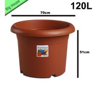 Vaso Rotondo Grand per Fiori da Giardino Esterni Mediterraneo Colore Terracotta