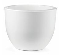 Vaso rotondo in resina"Eggy" 45 cm. Bianco -